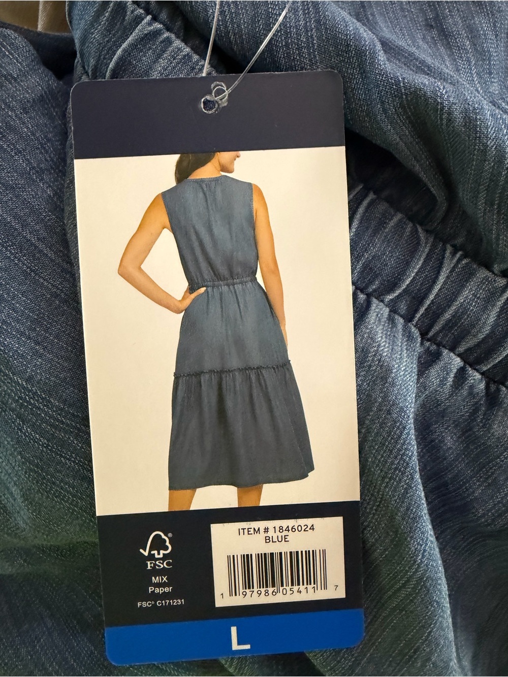 Lands End Sleeveless Ruffle Tiered Dress - Picture 9 of 10